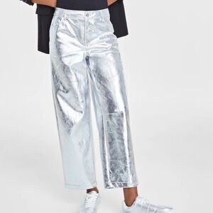 34th Women's Metallic Faux-Leather Pants,  Macy's in LA size 4  modern holiday